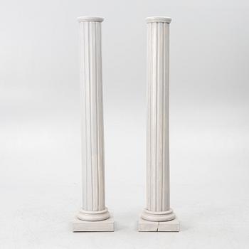Columns, a pair, contemporary.