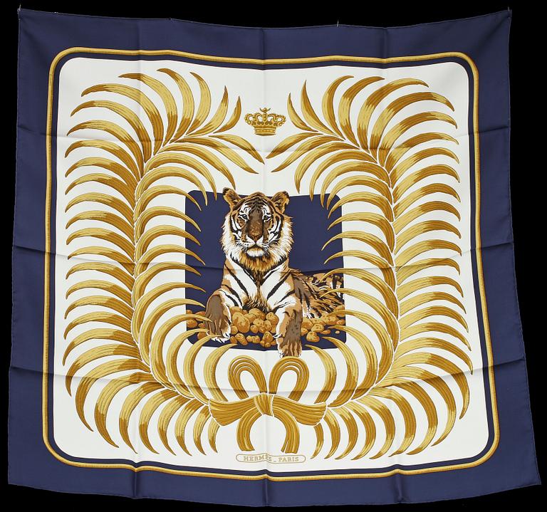 SCARF, siden, "Tigre Royal", design Christiane Vauzelles,  Hermès, Paris.