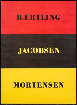 "Konkret Realism, Baertling, Jacobsen, Mortensen", catalog signed 94/200, with silkscreen prints, Stockholm 1956.