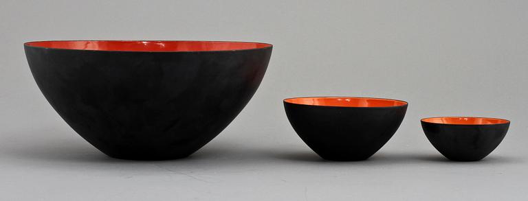 SKÅLAR, 3 st, "Krenit", Herbert Krenchel, Danmark.
