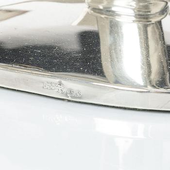 Candelsticks, a pair, silver, first half/mid 20th Century.
