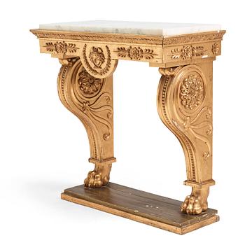 44. A Swedish Empire console table, first part of the 19th century.