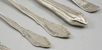 BESTICK, 40 st, silver, 1800/1900-tal. Vikt ca 1 950 gram.
