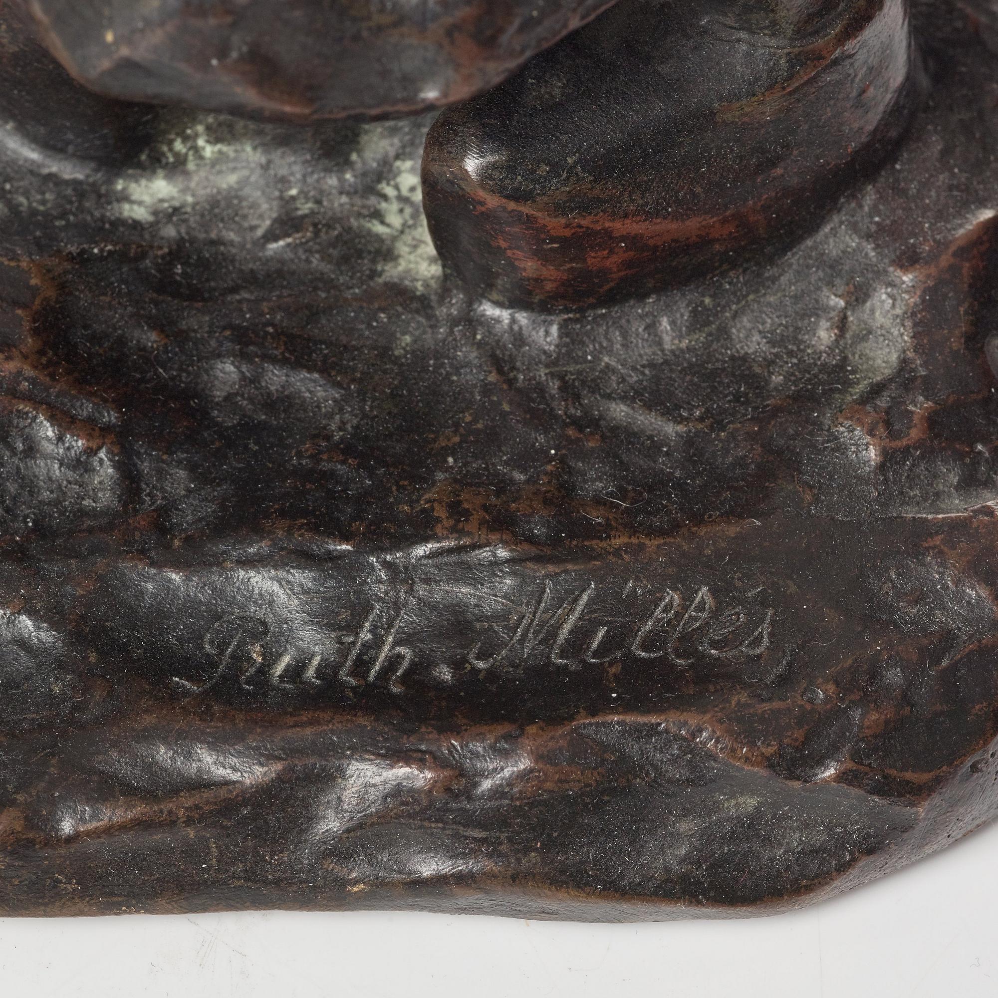 Ruth Milles, sculpture. Signed. Bronze. Height 29 cm.