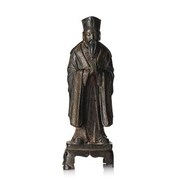 904. A bronze sculpture of a daoist immortal, Ming dynasty (1368-1644).