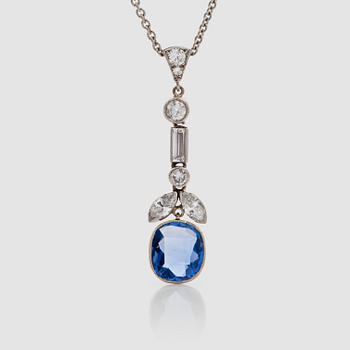 1178. A circa 3.00 ct unheated natural sapphire necklace.