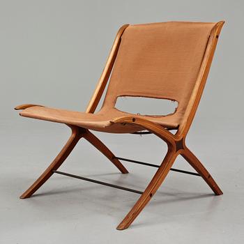 FÅTÖLJ, "The X-Chair", Peter Hvidt, Ola Molgaard-Nielsen, 1900-talets tredje kvartal.