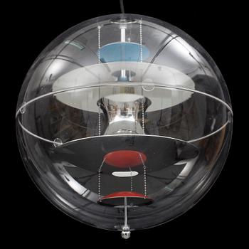 VERNER PANTON, taklampa, "VP-Globe", Frandsen, Danmark, 2000-tal. Höjd 80 cm.