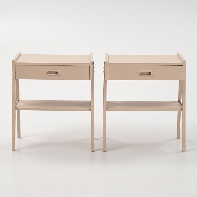 A pair of bedside tables, mid 20th Century.