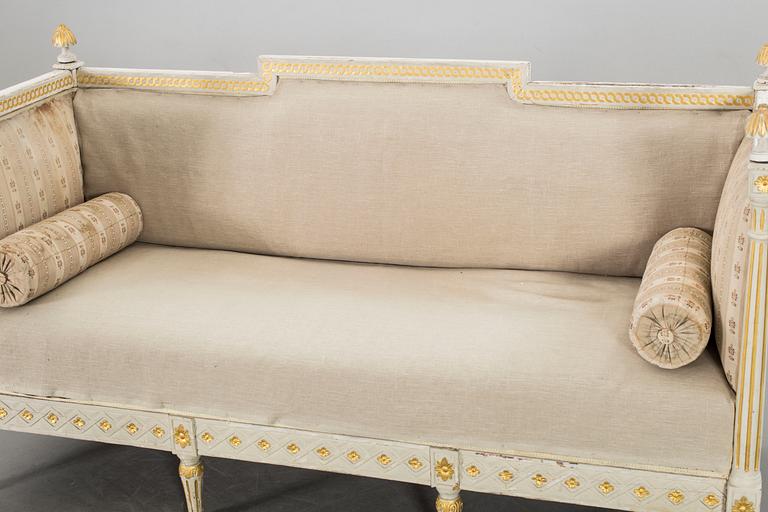 A late Gustavian sofa beginning of the 19th century.