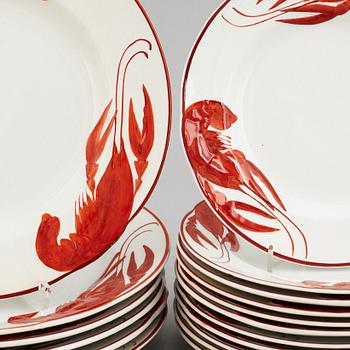 KRÄFTSERVIS, 17 delar, flintgods. Rörstrand, 1900-tal.