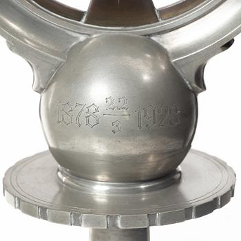 Astrid Aagesen, kandelaber, tenn, Helsingborg 1920/30-tal.