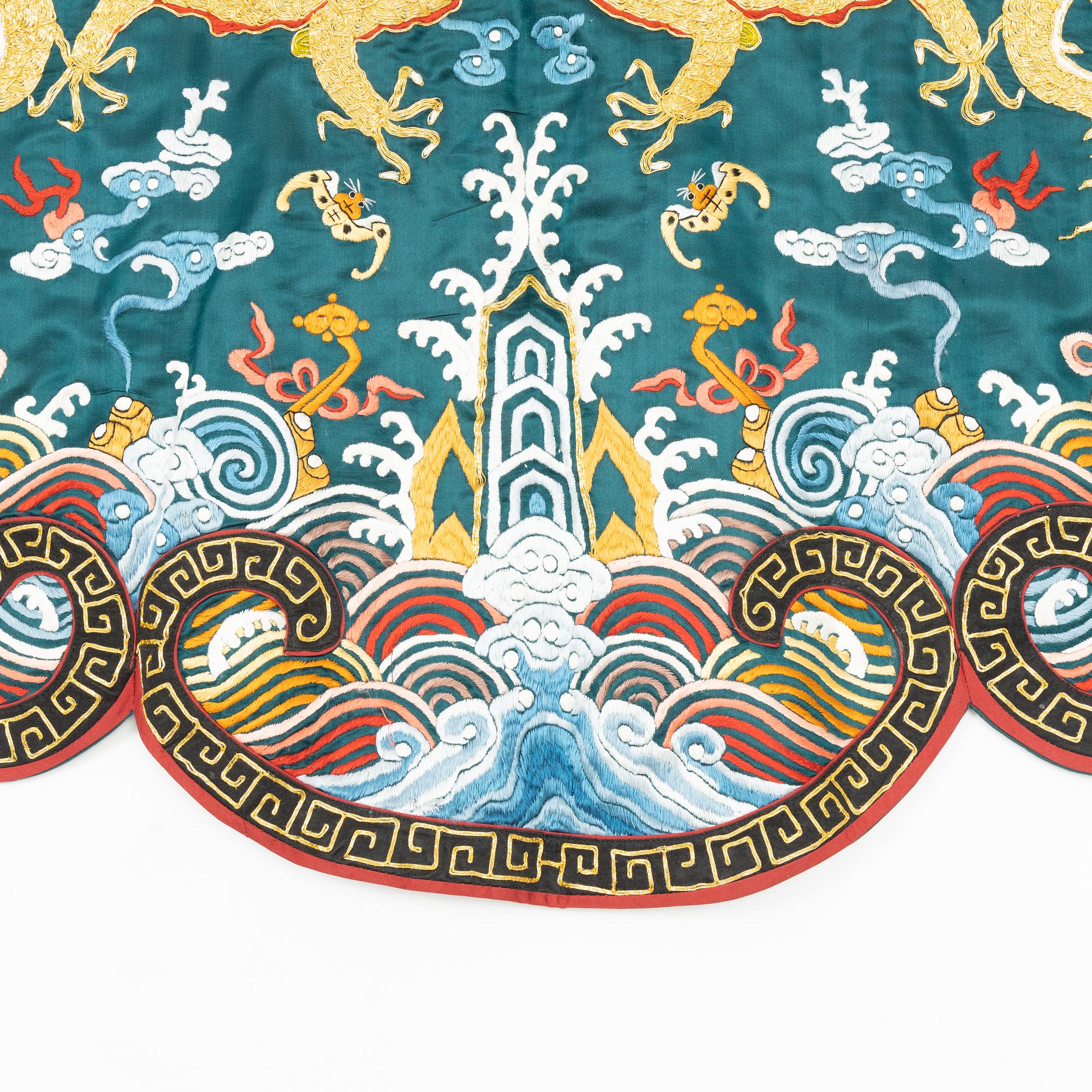 A Chinese embroidered robe, 20th Century.