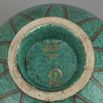 PARTI STENGODS, 3 delar, "Argenta", Gustavsberg, 1900-tal.