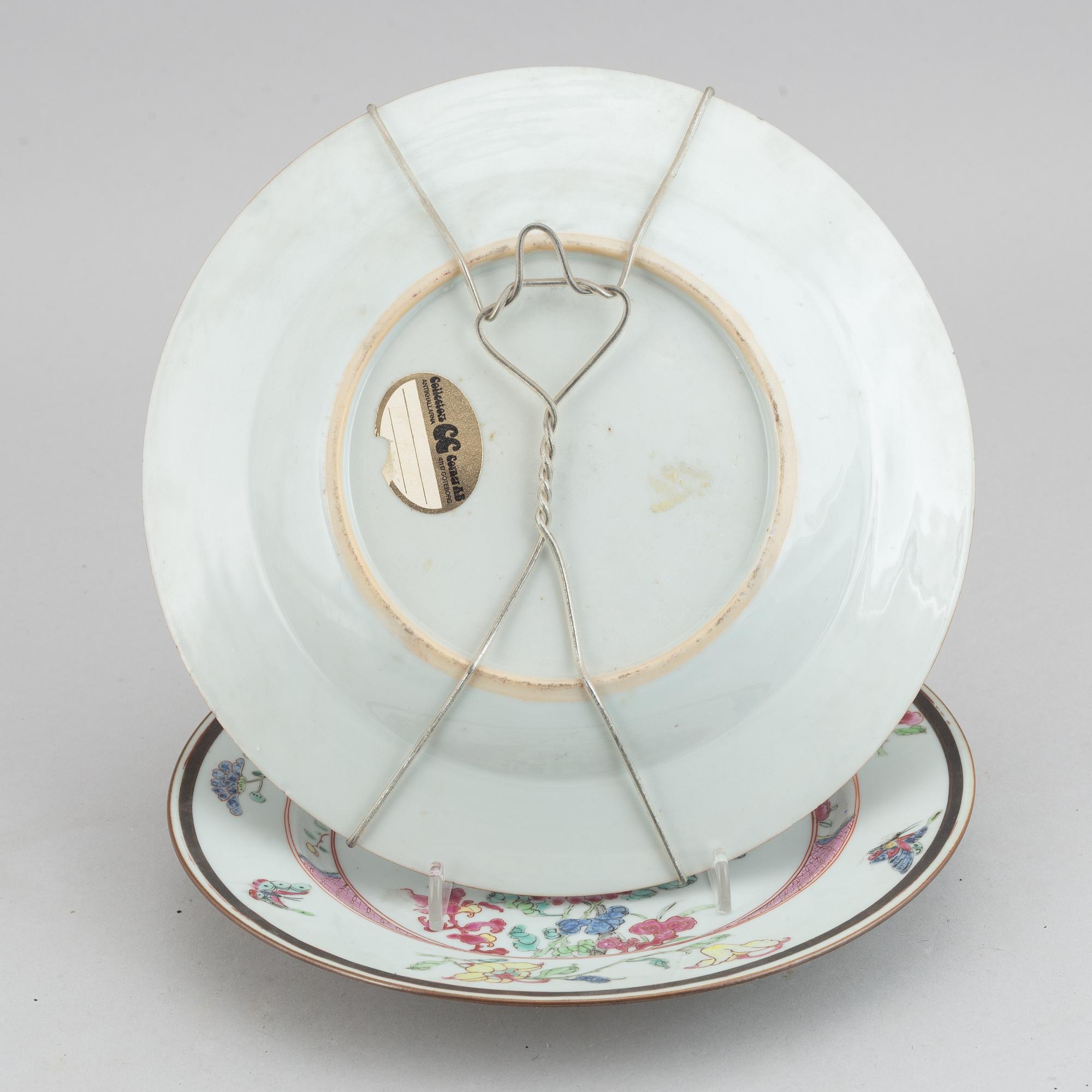 A set of five odd famille rose dishes, Qing dynasty, Qianlong (1736-95).