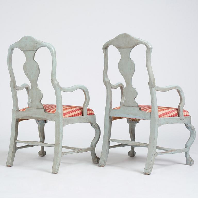 A set of ten Swedish Rococo chairs (8+2).