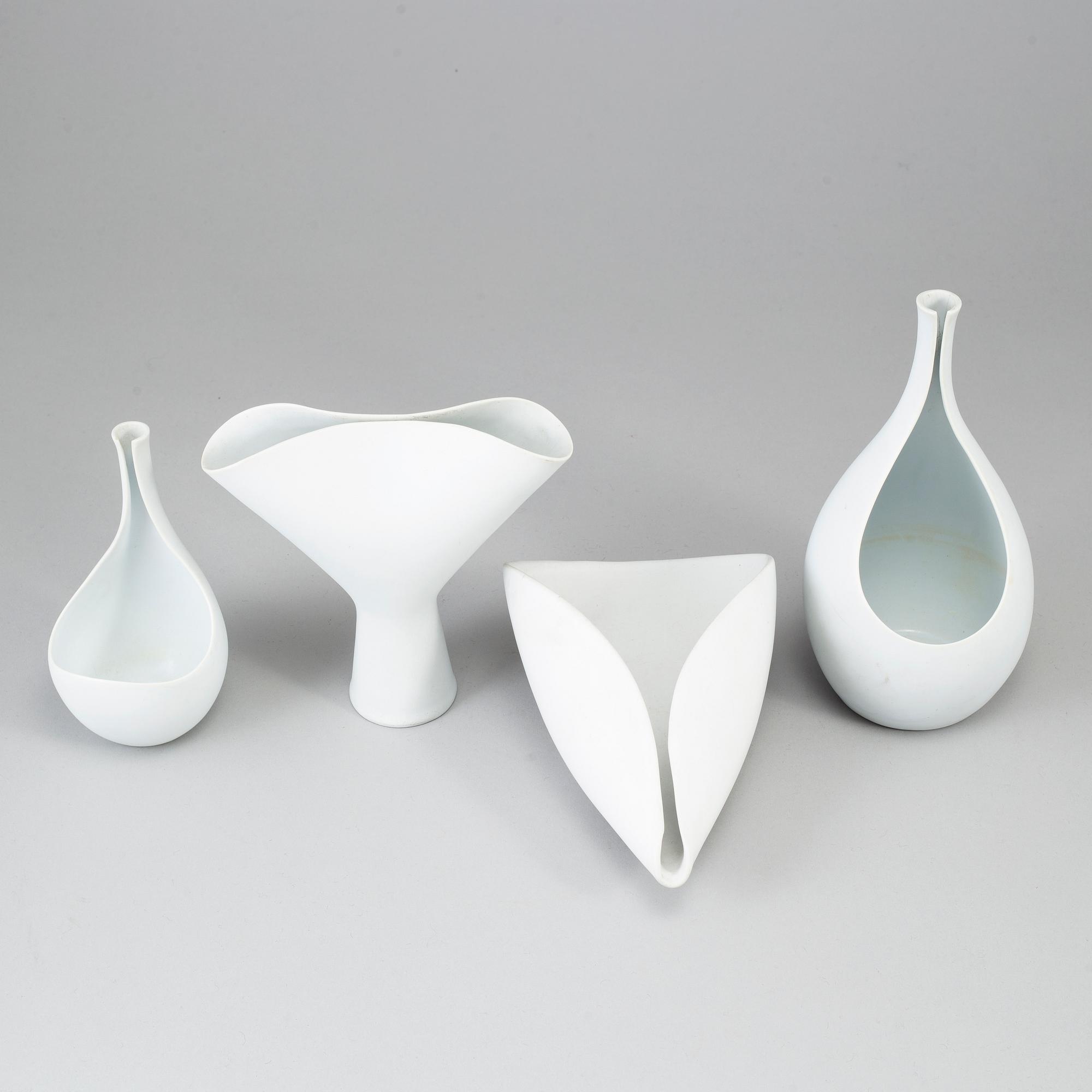 Four bowls/vases by Stig Lindberg for Gustavsberg.
