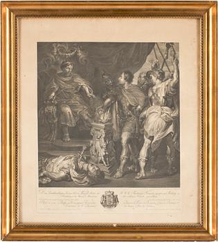 Peter Paul Rubens · OKÄND KONSTNÄR efter Peter Paul Rubens, gravyr, 1800-tal.