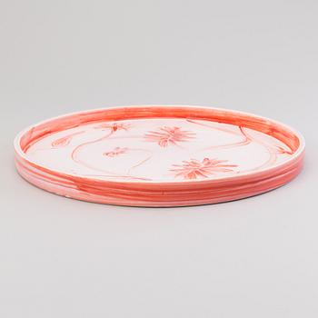 HEINI RIITAHUHTA a porcelain dish, 'Pink dahlia', signed Heini Riitahuhta.