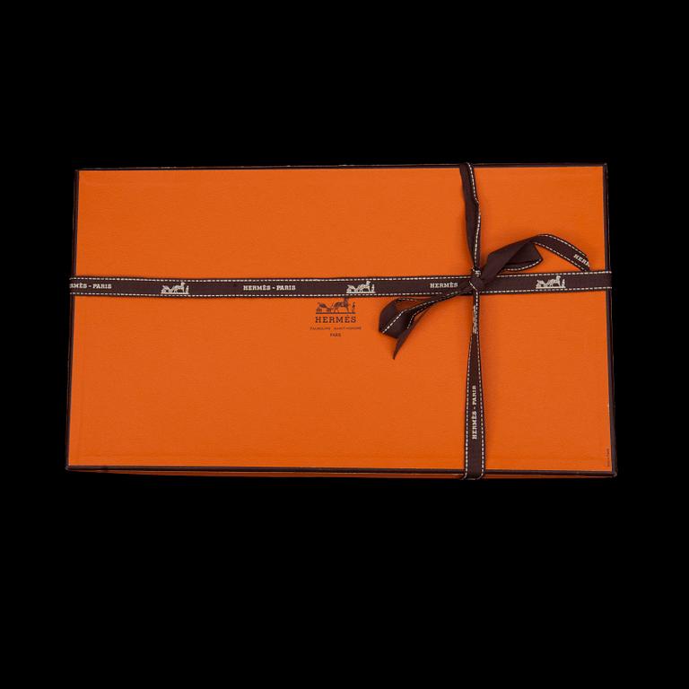 BORDSTABLETTER, 2 st, samt SERVIETTER, 2 st, bomull, Hermès.