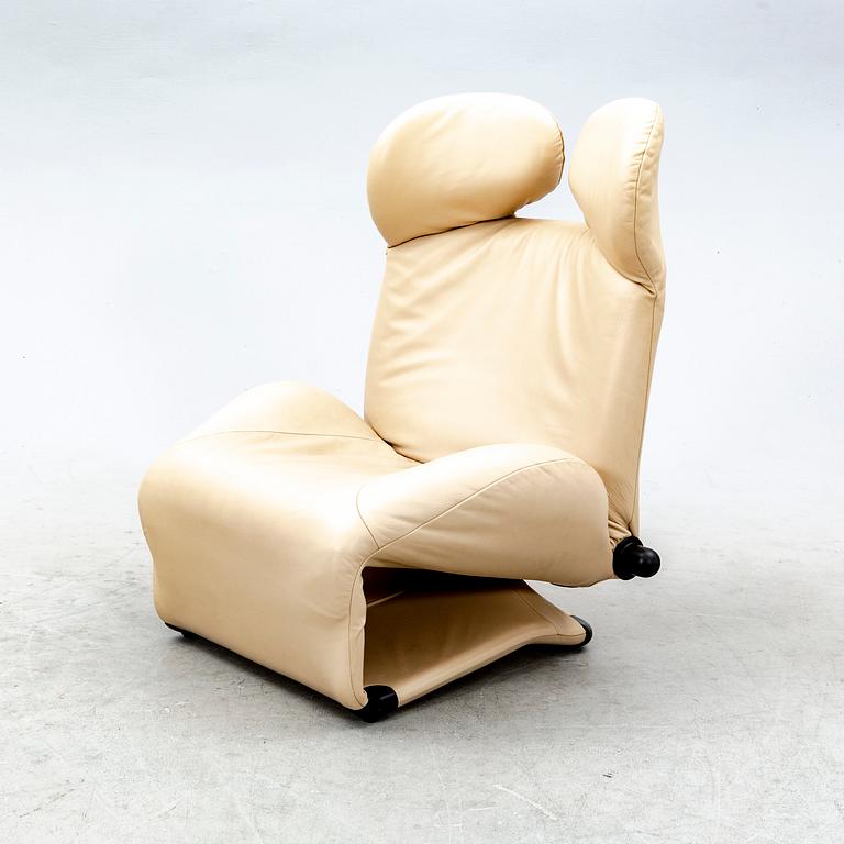 A leather easy chair 'Wink' by Toshiyuki Kita for Cassina, 1980's.