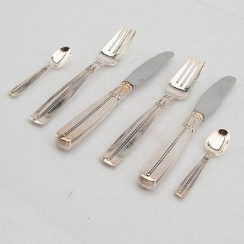 A dansih 20th century set of 18 pcs of silver cutlery  total weight 938 grams.