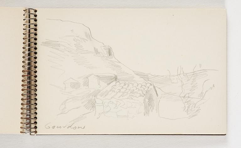 Lotte Laserstein, 10 små skissblock med teckningar.