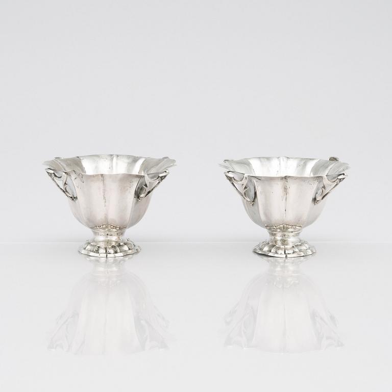A pair of Italian Silver Sugar Bowls, Venice, mid 18th century.