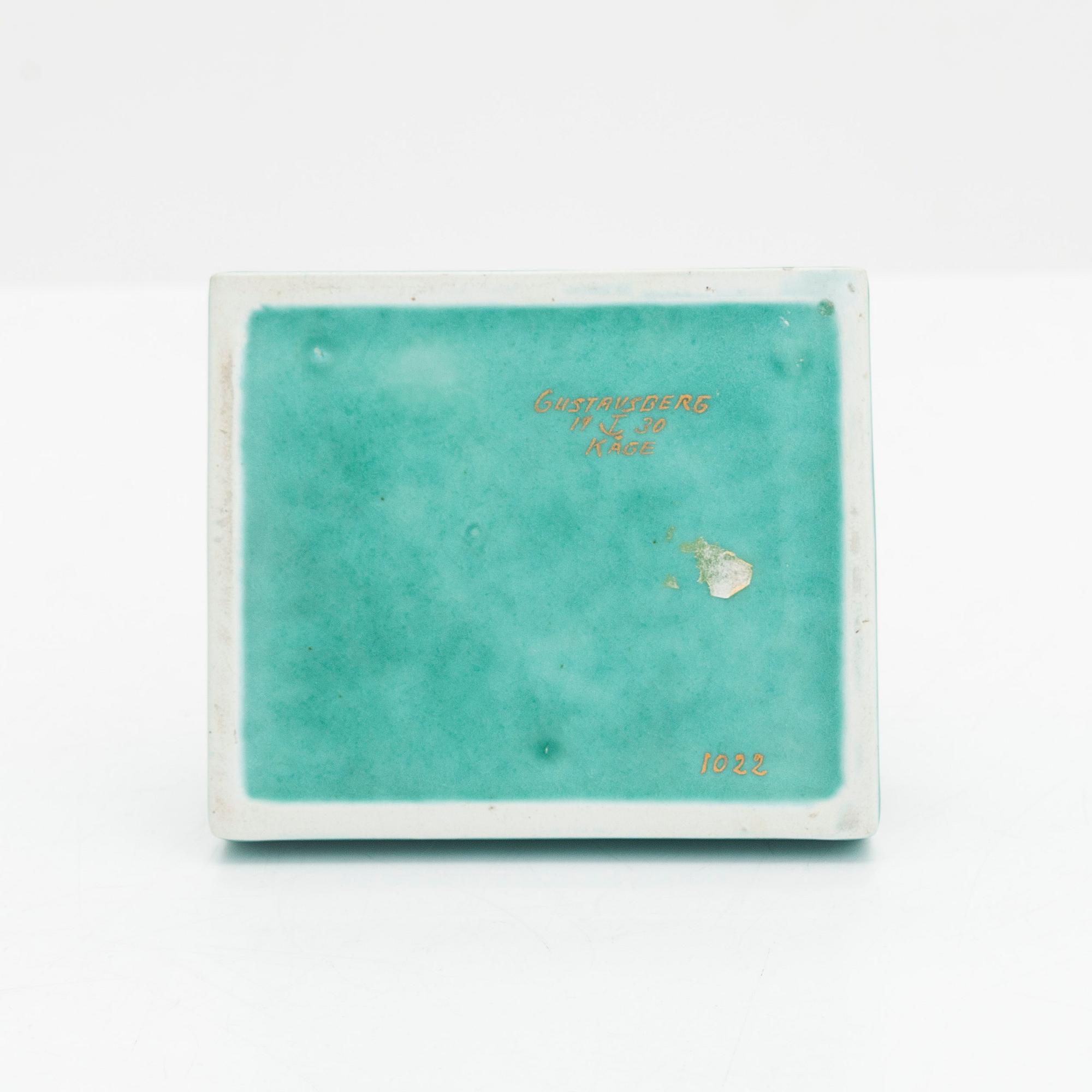 Wilhelm Kåge, tändsticksställ, "Argenta" Gustavsberg.