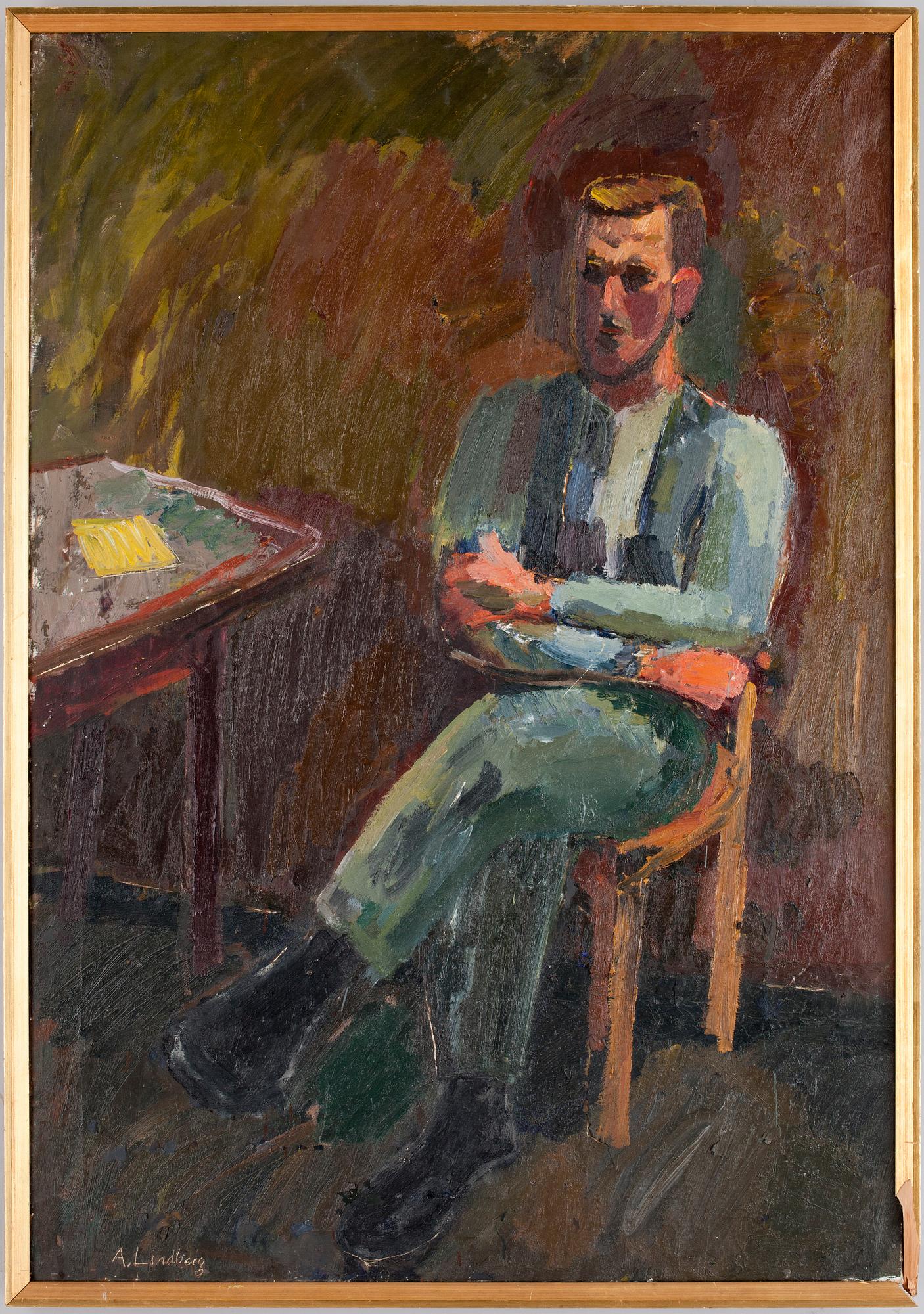 ALF LINDBERG, olja på duk. Sign.