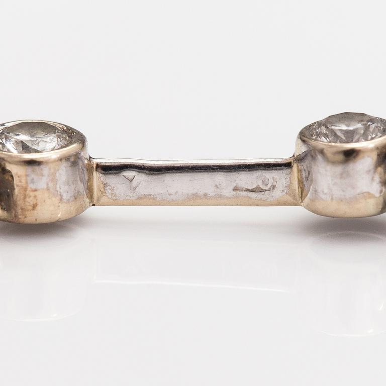 Halsband, 14K och 18K vitguld, empress-slipad diamant ca 1.14 ct och briljantslipade diamanter ca 0.24 ct tot.