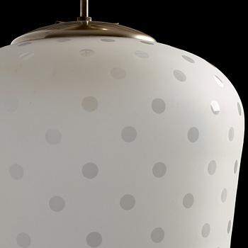 Flygsfors Glasbruk, ceiling lamp, a version of model '51334/513 P', 1940s/50s.
