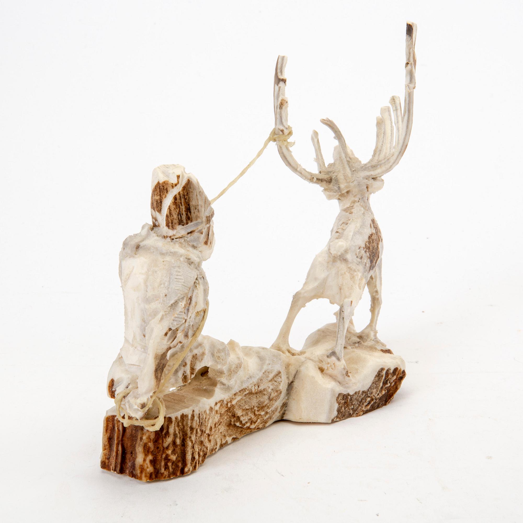 Erik Norberg, Skulptur, hornarbete, signerad och daterad E.N. -82.