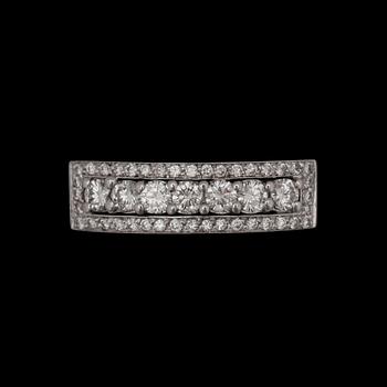 164. RING, briljantslipade diamanter, tot. ca 1.20 ct.