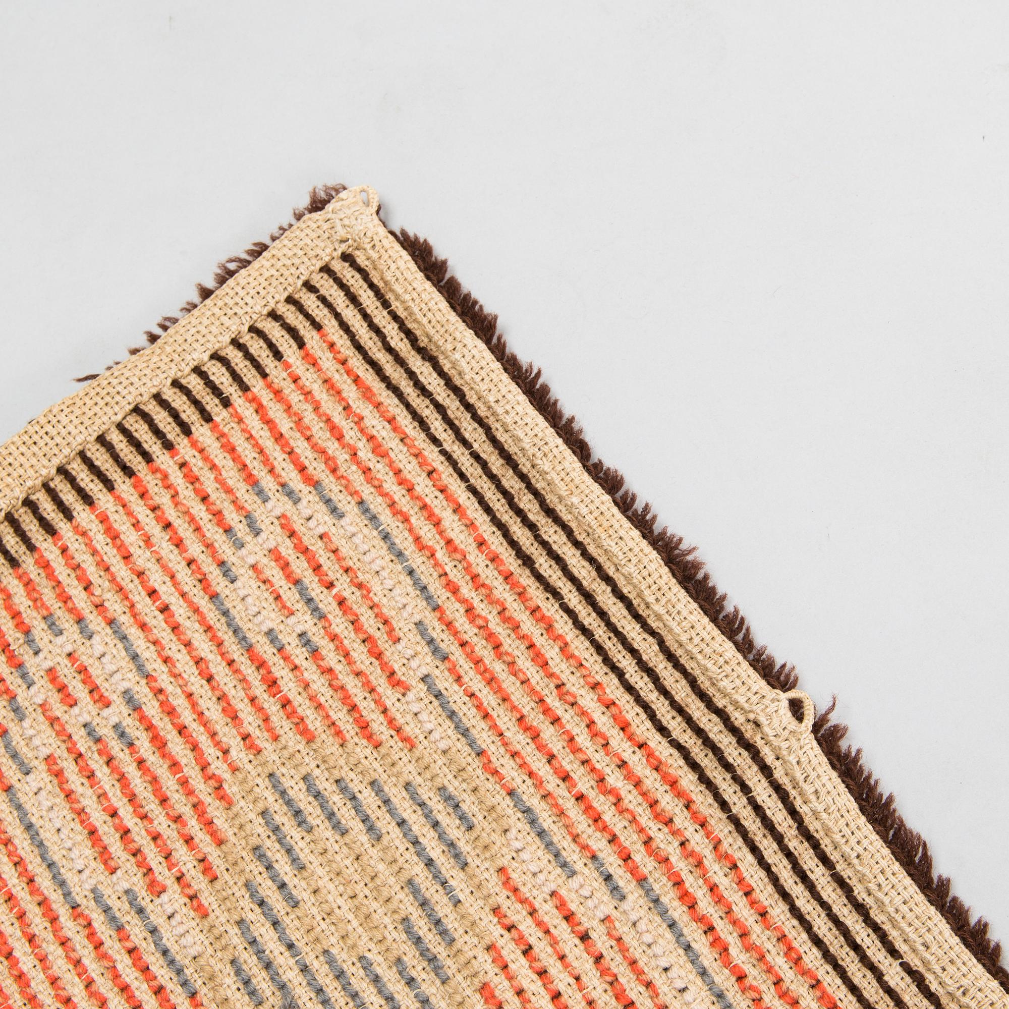 Aino Baeckman, ryijy, malli Neovius, 1930-luku. 145x113 cm.