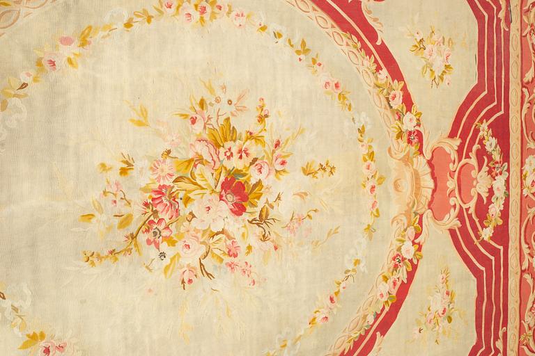 A carpet, tapestry weave, ca 625 x 431,5 cm, Aubusson the middle of the 19th century - around 1900, France.