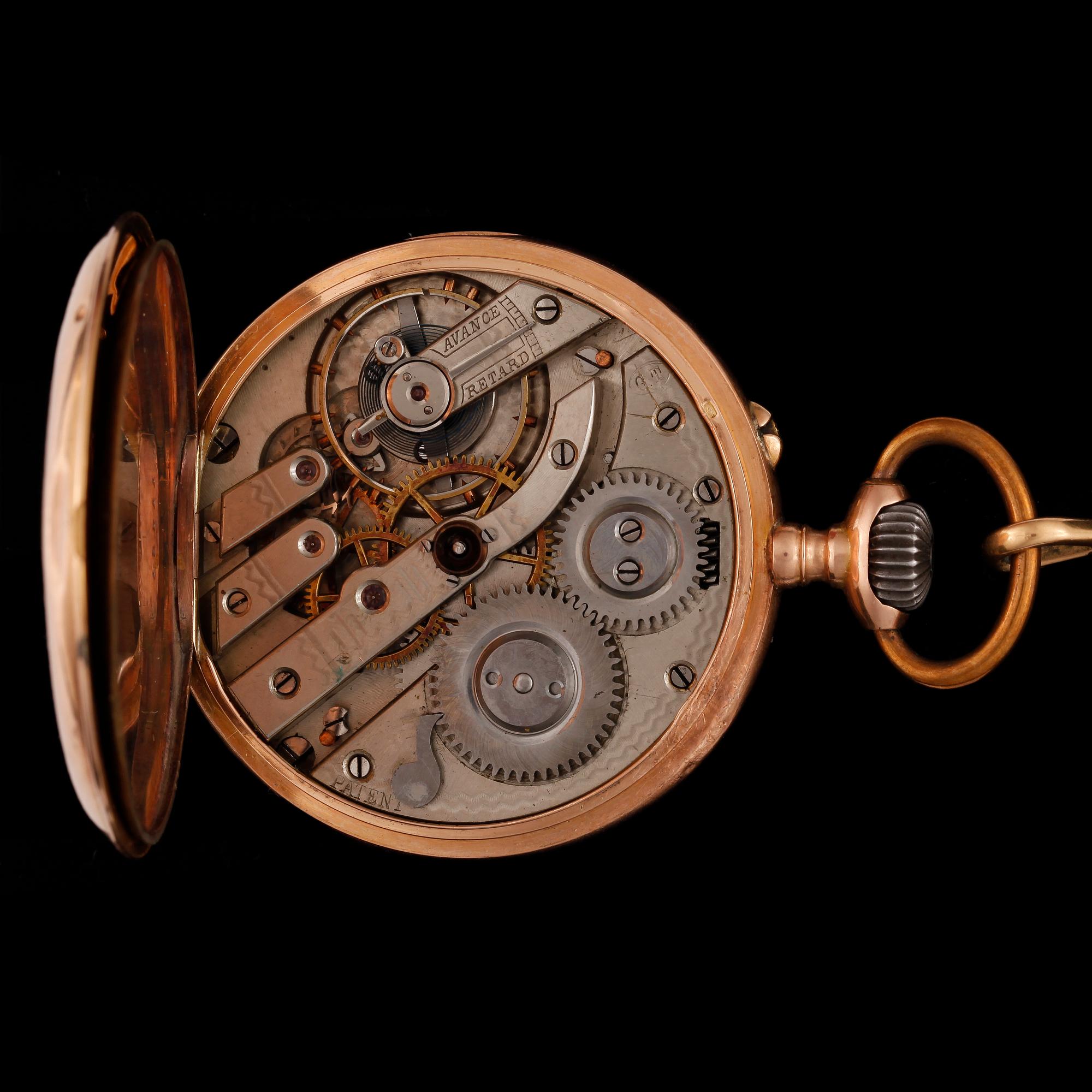 FICKUR, herr, 14k samt 18k guld. Total vikt ca 86 gram.