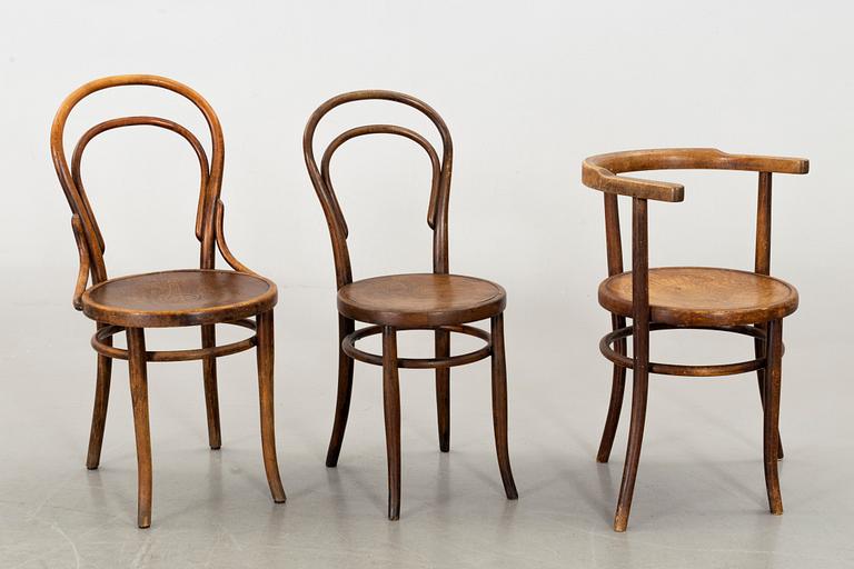 STOLAR 5 st samt KARMSTOL snarlika tidigt 1900-tal bla Thonet.