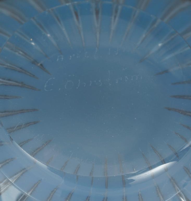 SKÅL, glas, ariel, Edvin Öhrström, Orrefors.