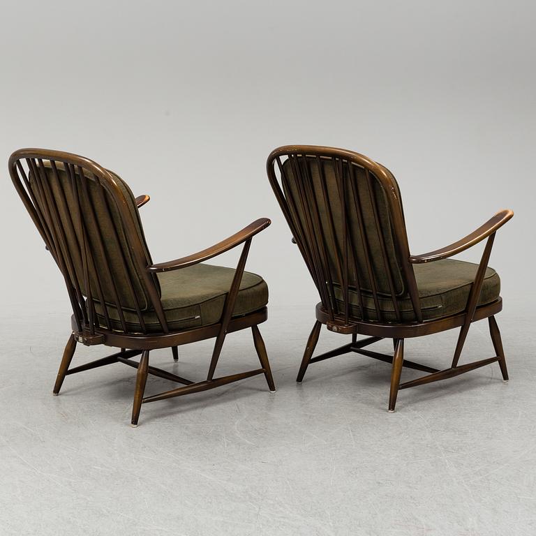 ERCOL FURNITURE, fåtöljer, ett par, 1900-talets andra hälft.