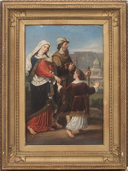 OKÄND KONSTNÄR, olja på pannå, signerad R. Turner. 1800-tal.