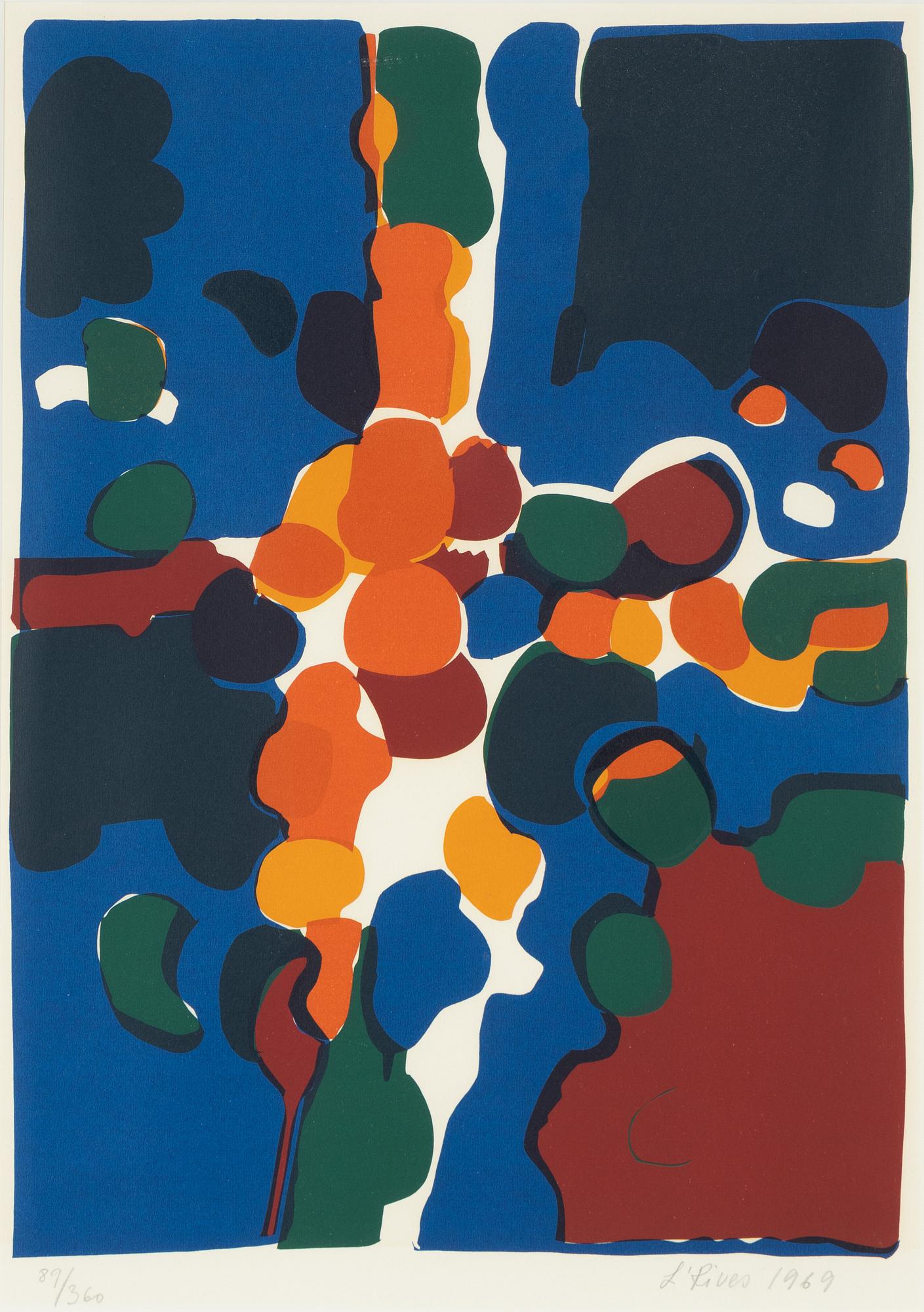 Leida Rives-Elfvén,  litografi, signerad och numrerad 89/360.