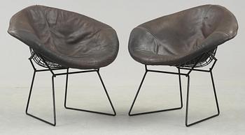 FÅTÖLJER, ett par, "Diamond chair" Harry Bertoia. 1900-talets andra hälft.
