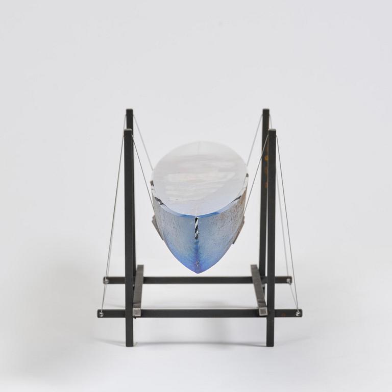 Bertil Vallien, "Sleeping Princess un-20", a unique sand cast glass sculpture, Kosta Boda, Sweden.