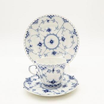 Royal Copenhagen, coffee service, 27 pieces, porcelain, "Blue Fluted", Denmark.
