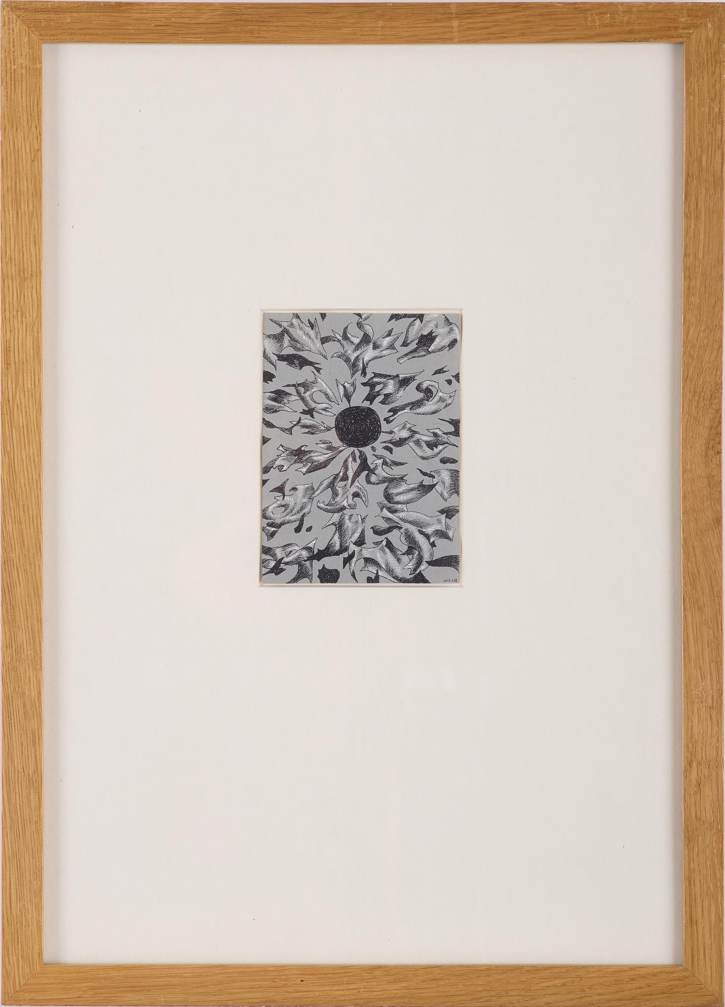 PETER WEISS, indian ink on paper, signed, executed in 1953.