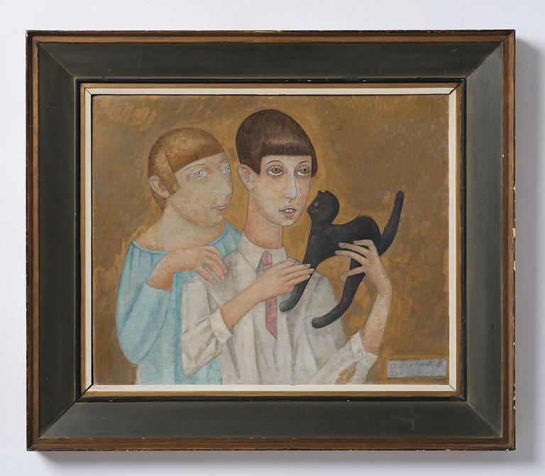 Marie Vassilieff, "Pierrot, sa maman et son chat".