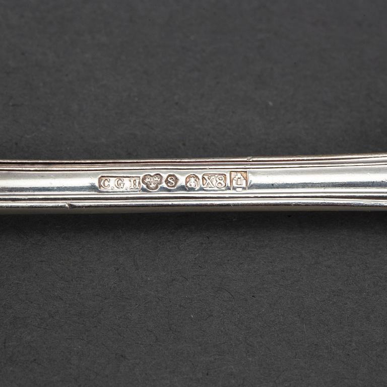CG HALLBERG and GAB, a part 'Olga' silver cutlery, 1948-1978 (112 pieces).