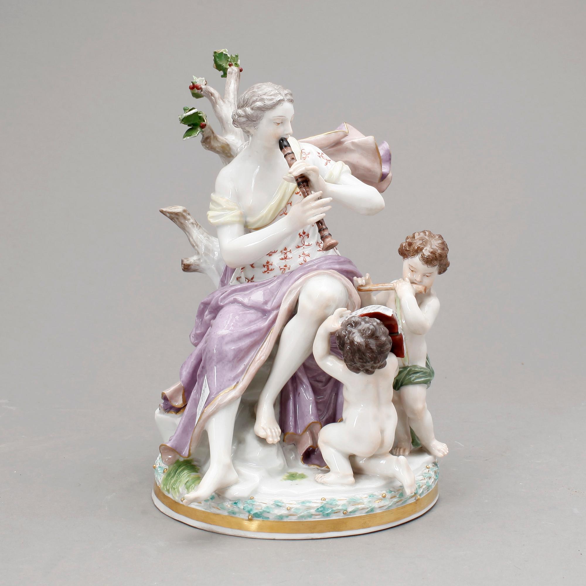 FIGURIN, porslin, Meissen, sent 1800-tal.