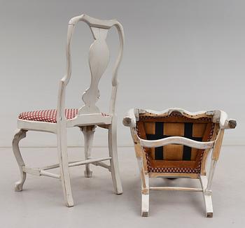 STOLAR, 12 st, senbarockstil, omkring år 1900.